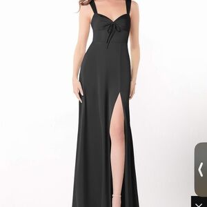 Azazie stretch satin bridesmaid dress